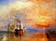 Joseph Mallord William Turner The fighting Temeraire tugged to her last berth to be broken up, china oil painting artist